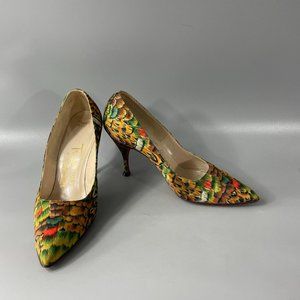 Troylings Styled By Seymour Troy Feather-Print Pump Heels, 7 B